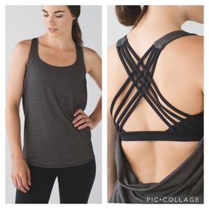 Lululemon Wild Tank Heathered Black / Black Size 6